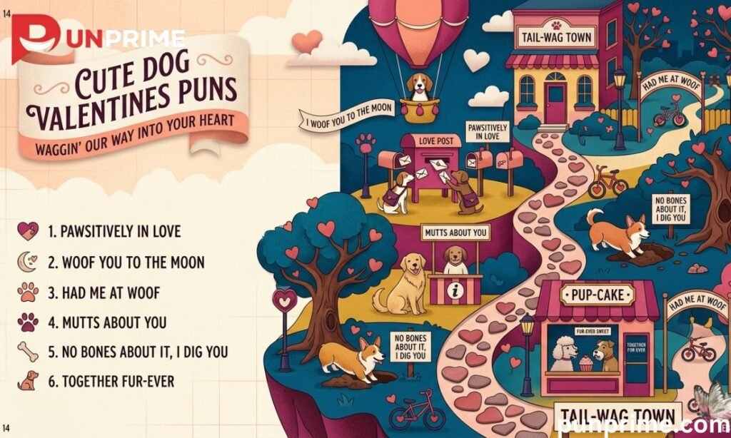 Cute Dog Valentines Puns