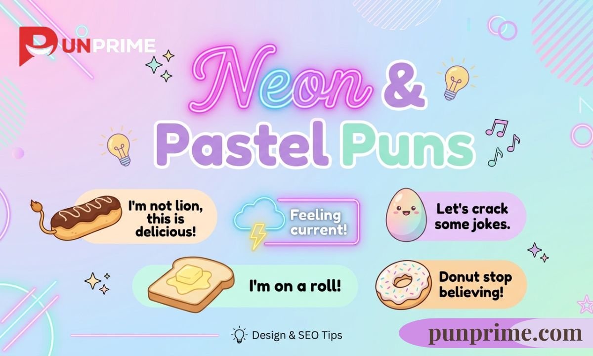 Neon & Pastel Puns