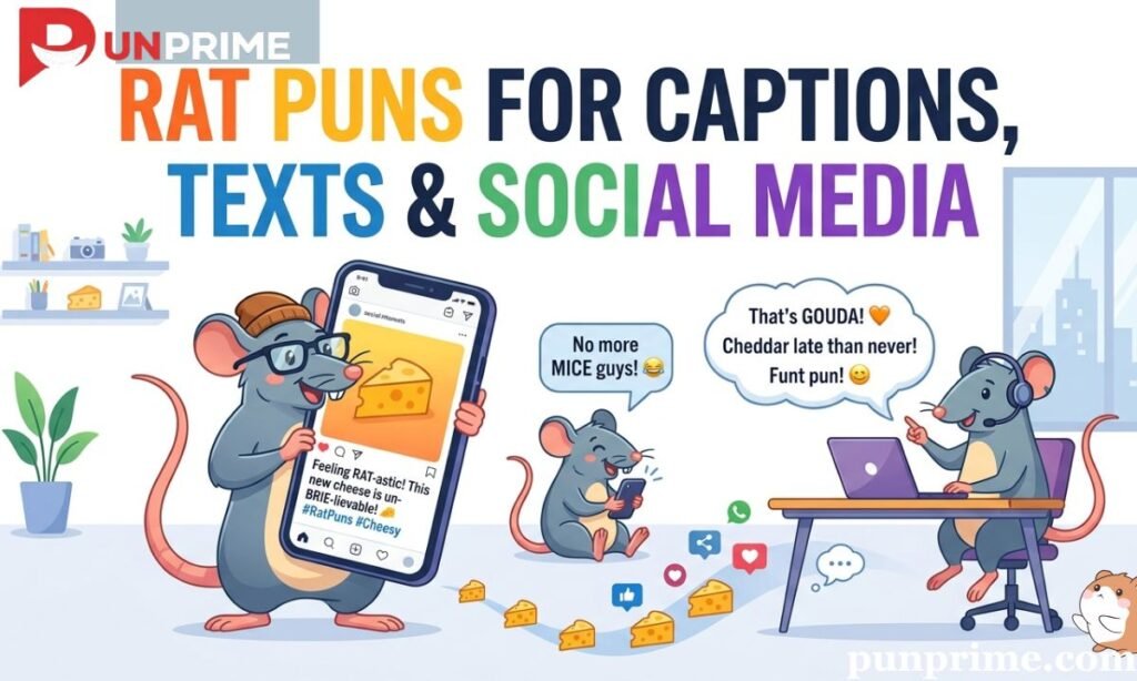 Rat Puns for Captions, Texts & Social Media