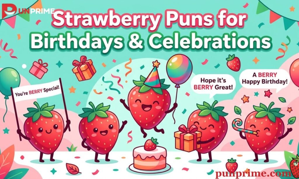Strawberry Puns for Birthdays & Celebrations