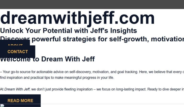 Dreamwithjeff.com Analyzed