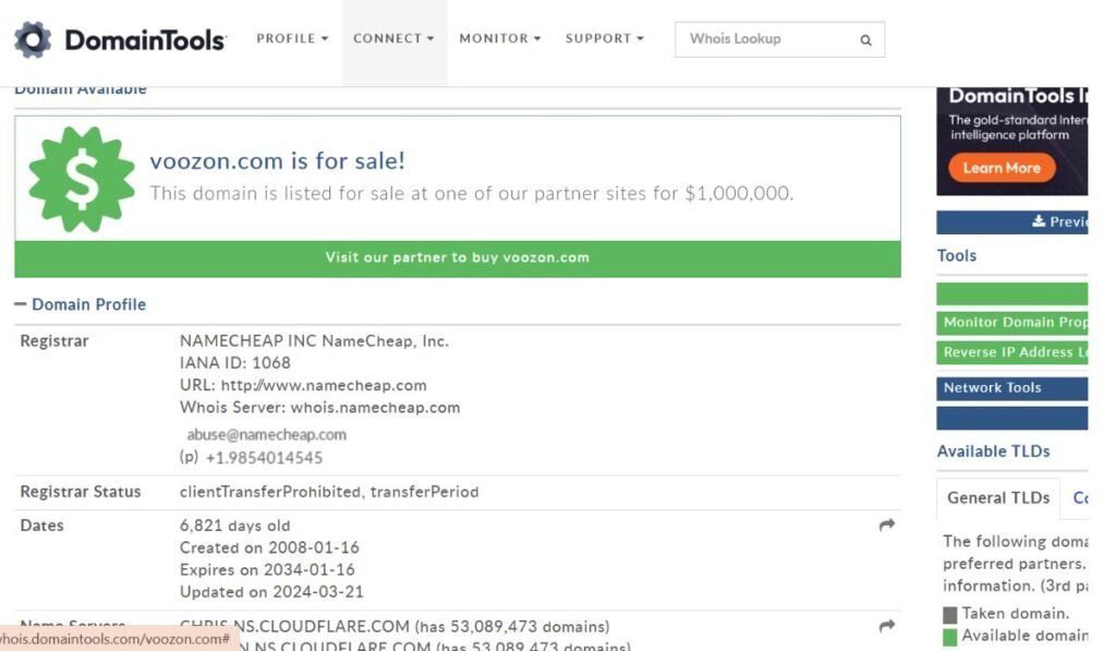 voozon.com WHOIS
